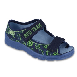 Befado Kinderschuhe 969X124 blau grün marineblau