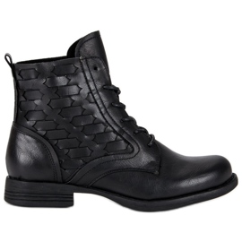 Forever Folie Lässig gebundene Stiefeletten schwarz