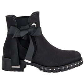 Ideal Shoes Stylische schwarze Chelsea-Boots