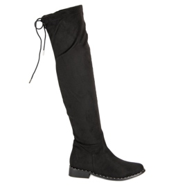 Seastar Overknee-Stiefel mit flachem Absatz schwarz