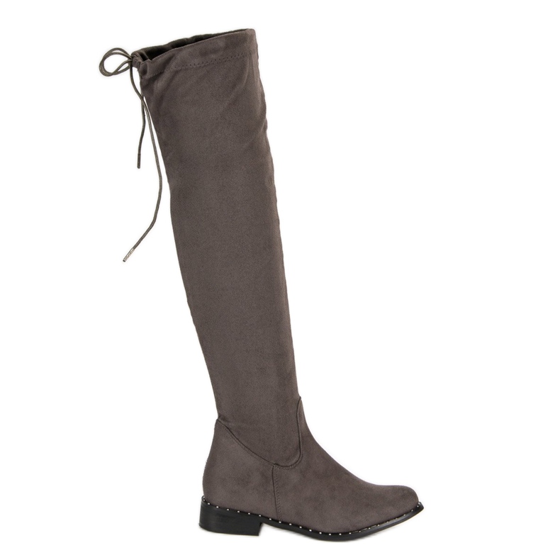 Seastar Overknee-Stiefel mit flachem Absatz grau