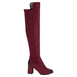 VINCEZA kastanienbraune Stiefel rot