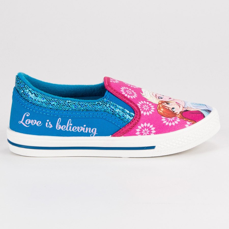 Gleitende Sneakers Ice Land blau rosa
