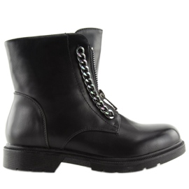 Schwarze Stiefel für Damen RB13 Schwarz