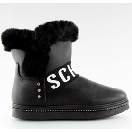 Schwarze Damen Schneestiefel NB239P-1 schwarz