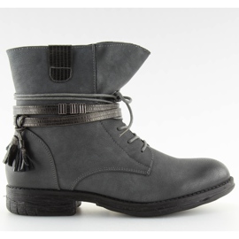 Grau Damen Stiefel grau BH52-KB grau