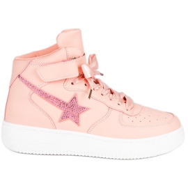 Modische Stiefeletten rosa