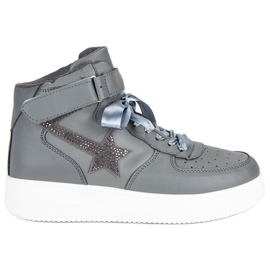 Modische Stiefeletten grau