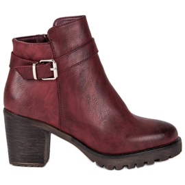 Kayla Burgunder Stiefel jeden Tag rot