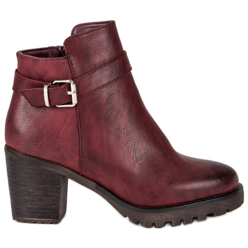 Kayla Burgunder Stiefel jeden Tag rot