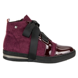 Filippo Stylische Sneaker über dem Knöchel lila rot