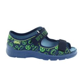 Befado Kinderschuhe Sandalen Hausschuhe 969x124 grün marineblau