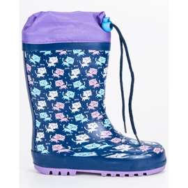 Kinder Gummistiefel lila blau