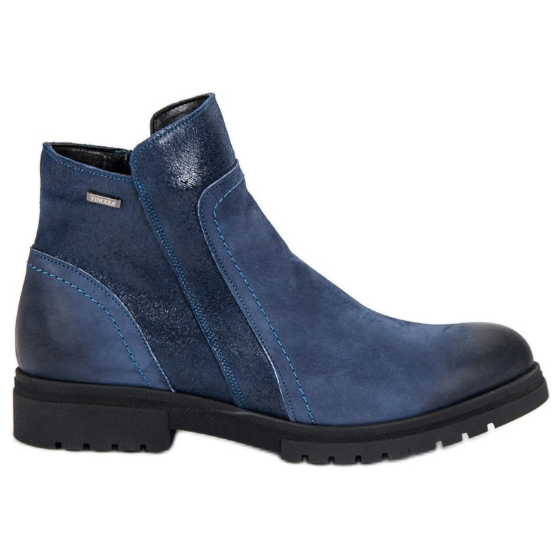 Bequeme VINCEZA Lederstiefel blau