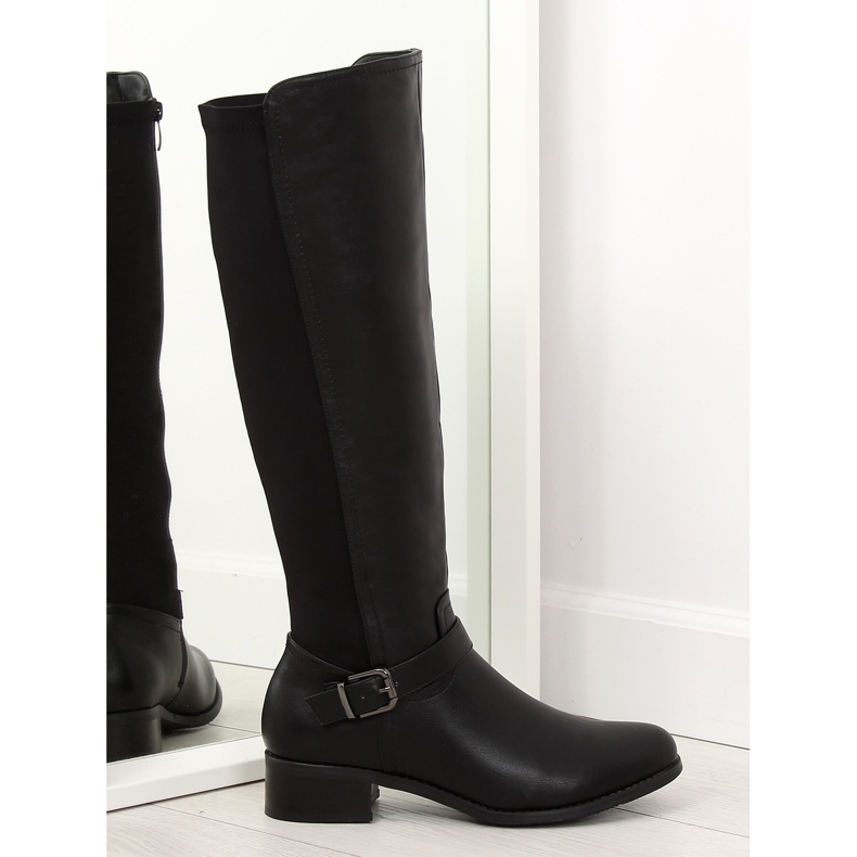 Damen Stiefel schwarz PE179P schwarz