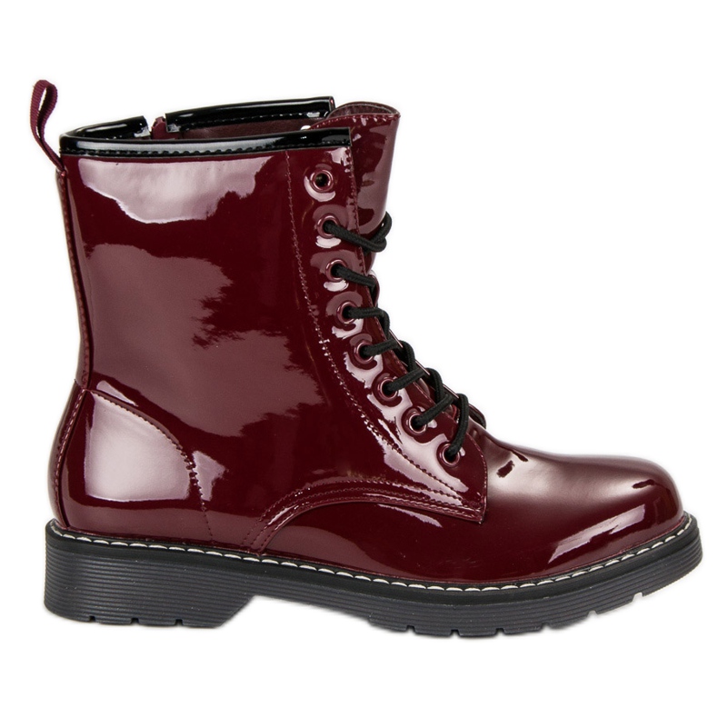 Kastanienbraune Vinceza-Stiefel rot