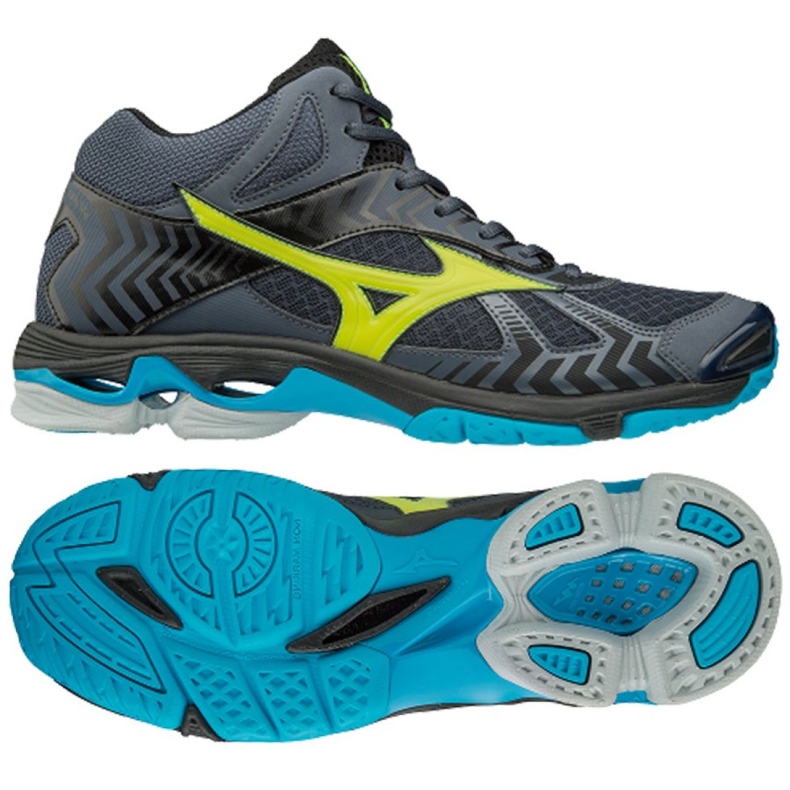 Mizuno Wave Bolt 7 M V1GA186547 Volleyballschuhe schwarz grau