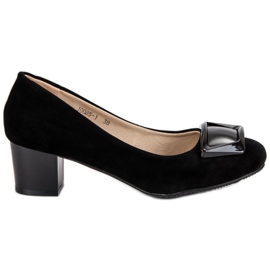 J. Star Wildleder Pumps schwarz