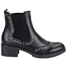 Rock-Chelsea-Stiefel schwarz