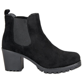 Super Me Schwarze Jodhpur-Stiefel aus Wildleder