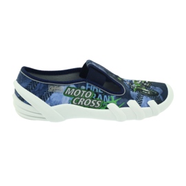 Befado Kinderschuhe Hausschuhe 290y170 blau grün marineblau