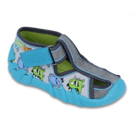 Befado Kinderschuhe 190P085 blau grau