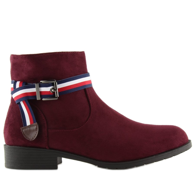 Kastanienbraune Chelsea-Stiefel für Damen 99-150 Rot