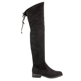 Seastar Flache Stiefel aus Wildleder schwarz