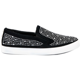 J. Star Schwarze Turnschuhe Slipper