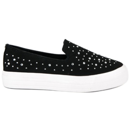 J. Star Schwarze Slip-On-Sneakers