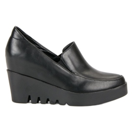 J. Star Elegante Keilschuhe schwarz