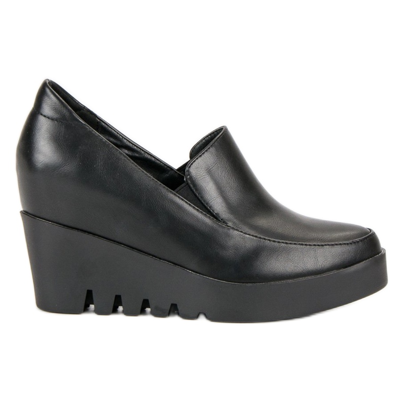 J. Star Elegante Keilschuhe schwarz