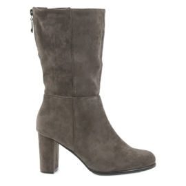 Dunkle Stiefel Stiefel Coffe Sergio leone beige