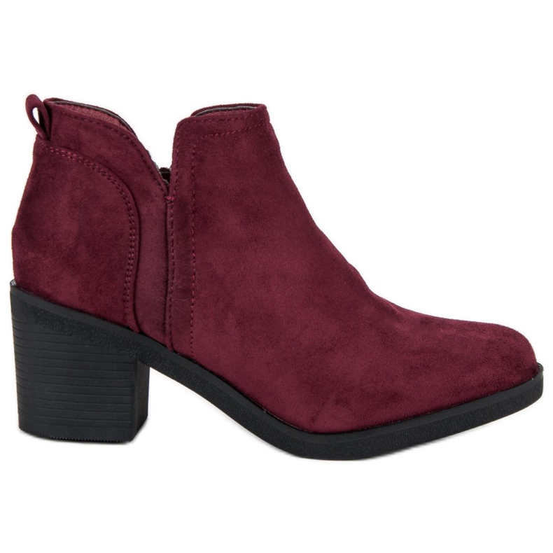 Ideal Shoes Stiefel mit hohen Absätzen rot