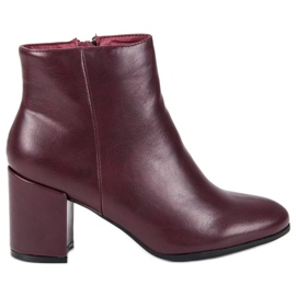 Weide Isolierte Stiefel in Bordeaux rot