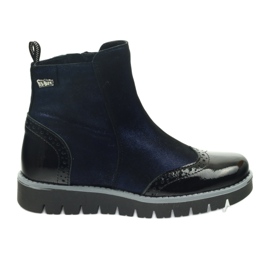 Isolierte Stiefel Ren But 4379 marineblau schwarz
