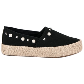 J. Star Schwarze Espadrilles