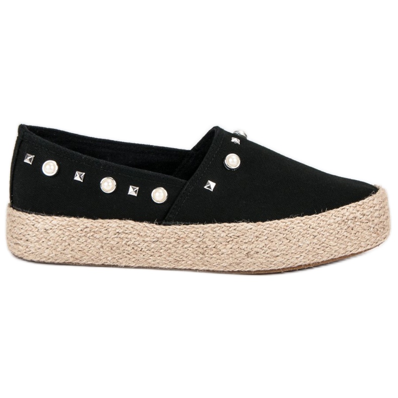J. Star Schwarze Espadrilles