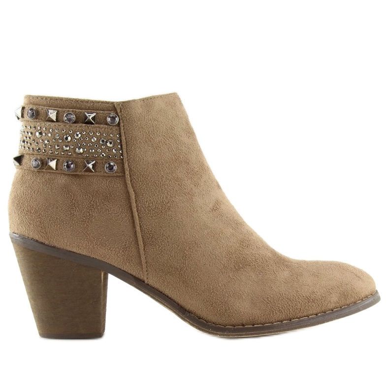 Beige Stiefel für Damen L3526 Khaki