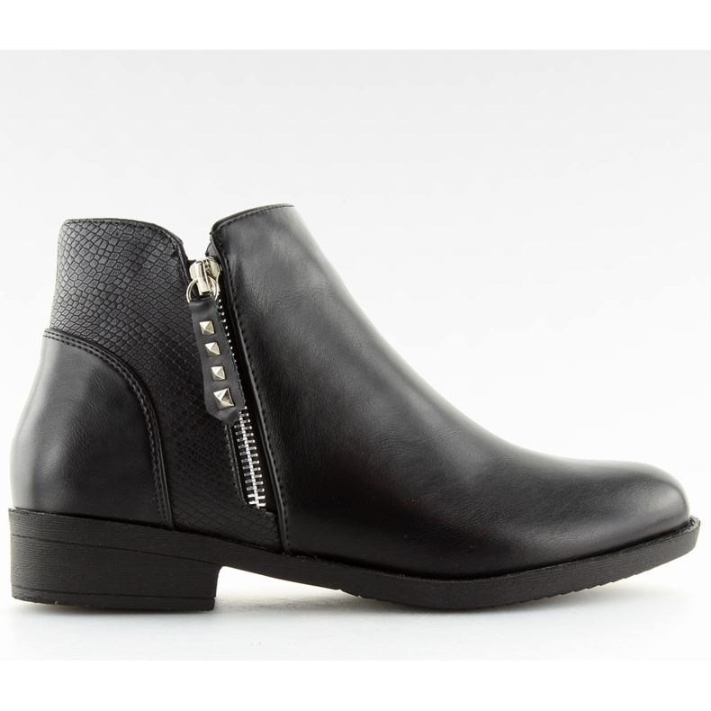 Schwarze Chelsea-Boots für Damen Q-33 Black