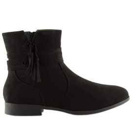 Schwarze Wildlederstiefel LL022 Schwarz