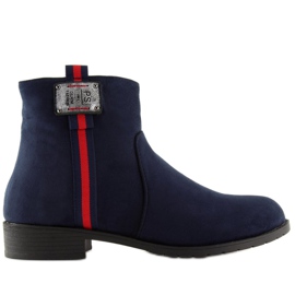 Wildlederstiefel, marineblau 100-913B0-2 Blau