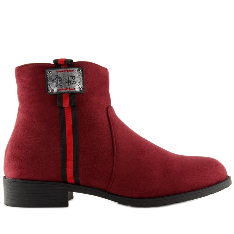 Stiefeletten Wildleder bordeaux 100-913B0-2 Rot