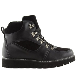 Schwarze Damen Trapper 769-PA Schwarz