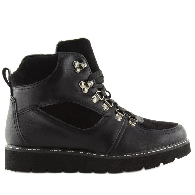 Schwarze Damen Trapper 769-PA Schwarz