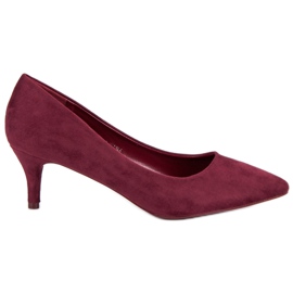 Bordeauxrote Wildleder-Heels
