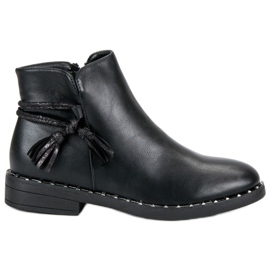 Filippo Flache Damenstiefel schwarz