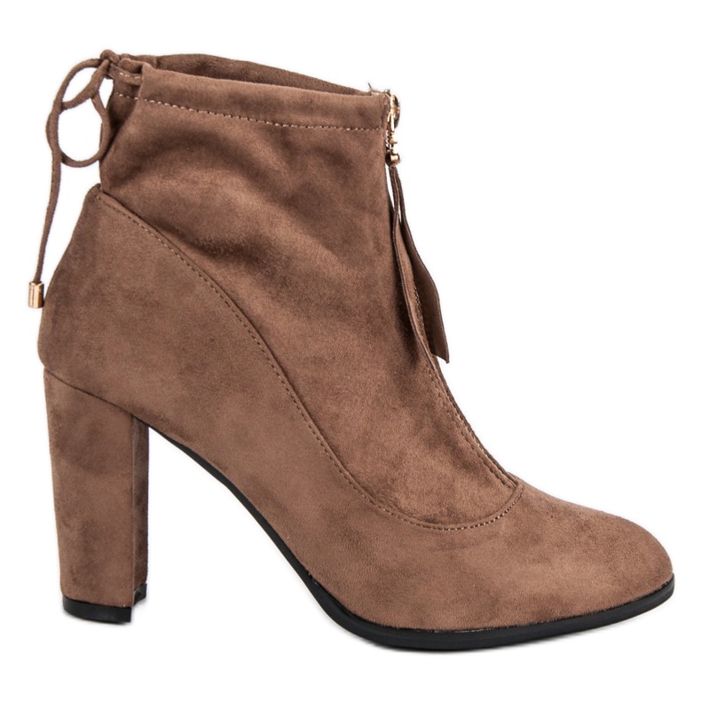 Mannika Stylische Wildlederstiefel braun