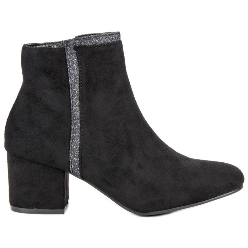 Comer Schwarze Stiefel auf High Heels