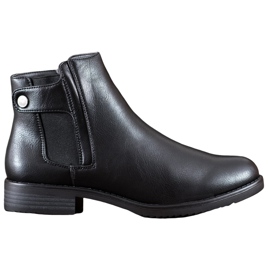 J. Star Bequeme flache Stiefel schwarz
